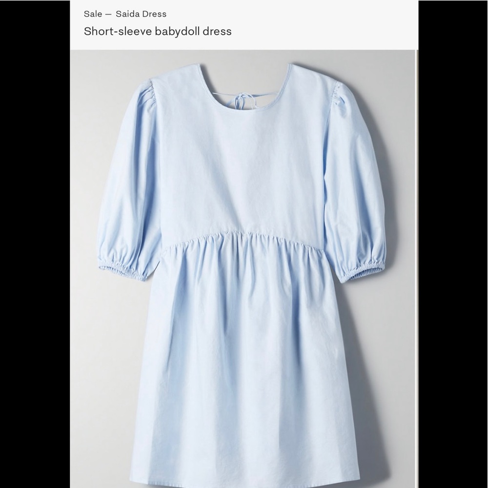 Aritzia Sky Blue Saida Dress